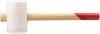 Киянка резиновая белая, деревянная ручка 45 мм, 225 гр