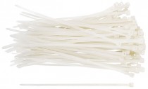 Хомуты нейлоновые для проводов, белые 100 шт.,  3,6х200 мм