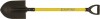 Лопата штыковая ЛУ с желтым металлизировнным черенком и V-pучкой, 215х285х1130 мм