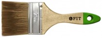 Кисть флейцевая "Микс", смешанная натуральная и искусственная щетина, деревянная ручка 1,5" (38 мм)