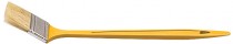 Кисть радиаторная, натуральная светлая щетина, желтая пластиковая ручка 1,5" (38 мм)