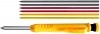 Карандаш автоматический строительный, в комплекте грифели 7 шт., 120 мм (черные / красные / желтые)