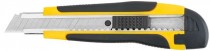 Нож технический 18 мм усиленный прорезиненный, лезвие 15 сегментов
