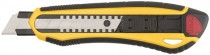 Нож технический 18 мм усиленный прорезиненный, 2-х сторонняя автофиксация