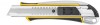 Нож технический 18 мм усиленный прорезиненный, 2-х сторонняя автофиксация, металл. корпус, Профи