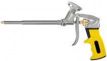 Пистолет для монтажной пены, Профи, алюминиевый корпус, прорезиненная ручка