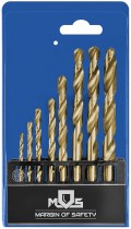 Набор сверл по металлу HSS шлифованные, титановое покрытие, угол заточки 135°, пласт. кейс, 6 шт. (2-3-4-5-6-8 мм)
