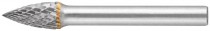 Шарошка карбидная, штифт 6 мм, тип "G", параболическая заостренная 12х25х70 мм
