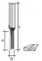 Фреза пазовая прямая с одним лезвием, DxHxL = 5х13х52 мм