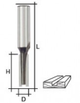 Фреза пазовая прямая с двойным лезвием, DxHxL = 10х20х58 мм