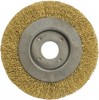 Корщетка-колесо, стальная латунированная волнистая проволока 125х22,2 мм