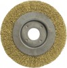 Корщетка-колесо, стальная латунированная волнистая проволока 150х22,2 мм