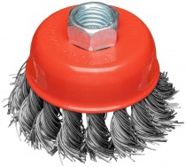 Корщетка-чашка, М14, стальная витая проволока 125 мм, блистер
