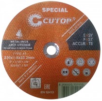 Профессиональный специальный диск отрезной по металлу и нержавеющей стали Т41-230 х 1,6 х 22,2 мм Cutop Profi Plus Special