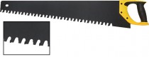 Ножовка по пенобетону, карбидные вставки на каждом 2-ом зубе, прорезиненная ручка 700 мм
