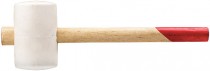 Киянка резиновая белая, деревянная ручка 80 мм, 900 гр