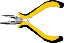 Тонконосы "Мини" Профи, никелированное покрытие, черно-желтые мягкие ручки 125 мм