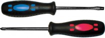 Отвертка "Стандарт", CrV сталь, прорезиненная черно-синяя ручка 5х75 мм SL