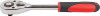 Вороток (трещотка), механизм легированная сталь 40Cr, пластиковая прорезиненная ручка, 1/4", 24 зубца