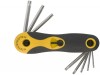 Ключи TORX 8 шт. CrV Т9-Т40 складные, прорезиненный держатель