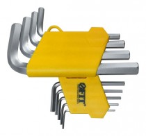 Ключи шестигранные HEX CrV 9 шт.(2-12 мм), пластиковый держатель