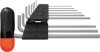 Ключи шестигранные длинные, CrV, 9 шт. (1,5-10 мм) с пластиковой Т-обр. ручкой