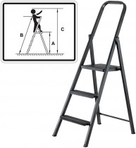 Лестница-стремянка стальная "Компакт", 3 ступени, вес 4,5 кг