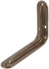 Уголок-кронштейн усиленный коричневый 160х250 мм (1,0 мм)