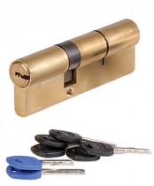 Цилиндровый мех-м с перекод/ключей (Аллюр) 90мм, ключ-ключ, золото