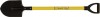 Лопата штыковая ЛКМ с желтым металлизированным черенком и V-ручкой, 185х235х1060 мм