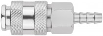 Адаптер быстросъемный с запорным клапаном с "елочкой"  8 мм